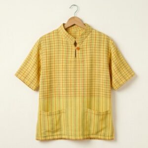 เสื้อเชิ้ตคอจีนลายสก๊อต
